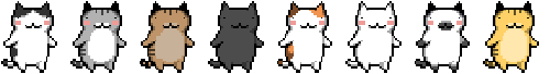 cats in a line doing a lil dance
